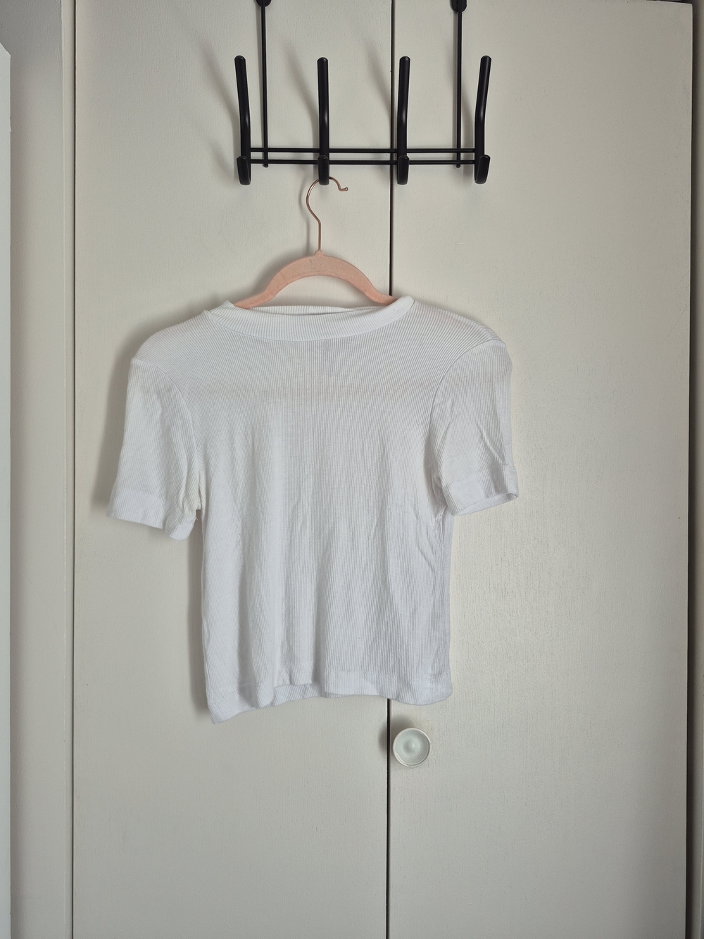 Classic White Short Sleeve Knit Top